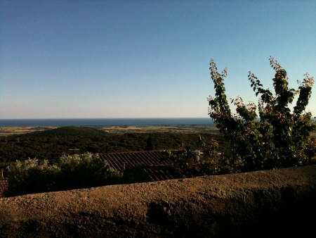 Panorama dai tavoli all'aperto